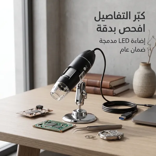 مجهر رقمي محمول عالي الدقة مكبر إلكتروني USB عام