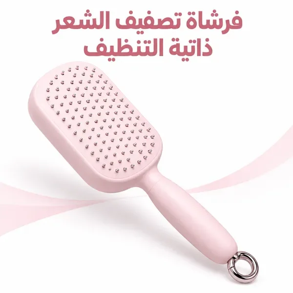 فرشاة النظافة الفورية: الحل الجذري لإنهاء معاناة سحب الشعر المتشابك من الفرشاة بيدك، وتنظيفها بضغطة واحدة