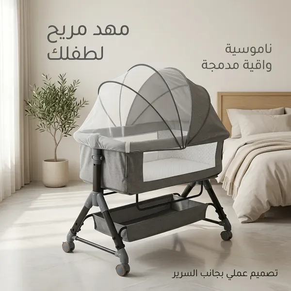 سرير هزاز للنوم، ومهد وأرجوحة مريحة للرضع