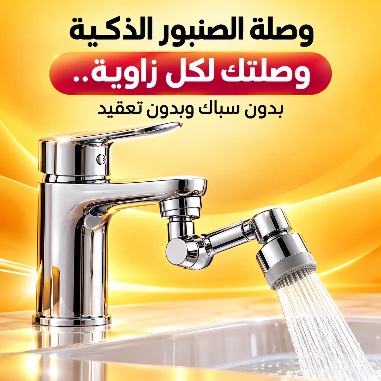 وصلة الصنبور الذكيه (وصلتك لكل زاوية.. بدون سباك وبدون تعقيد)