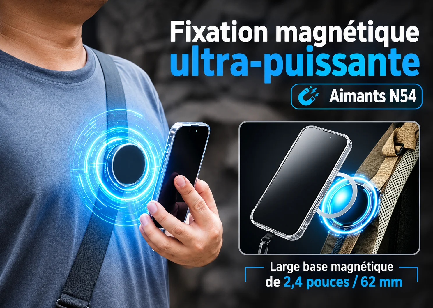MagniCarry CM– Support Téléphone Magnétique