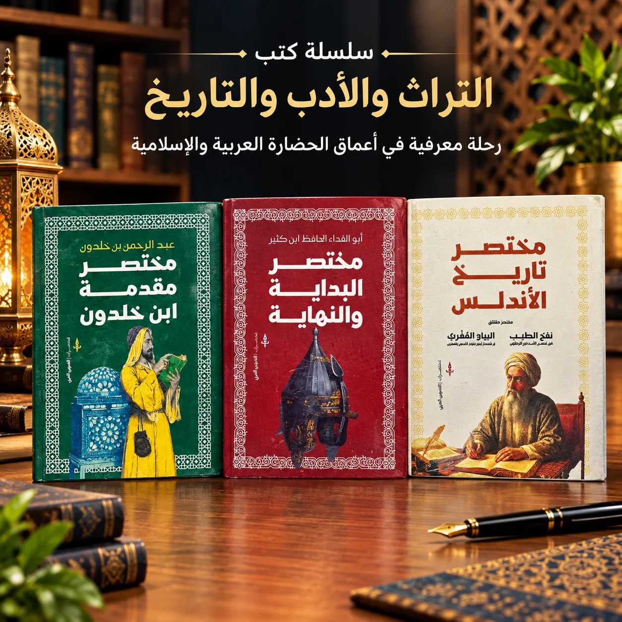 مجموعة مختصرات التاريخ والتراث: مختصر تاريخ الأندلس، مختصر البداية والنهاية، ومختصر مقدمة ابن خلدون