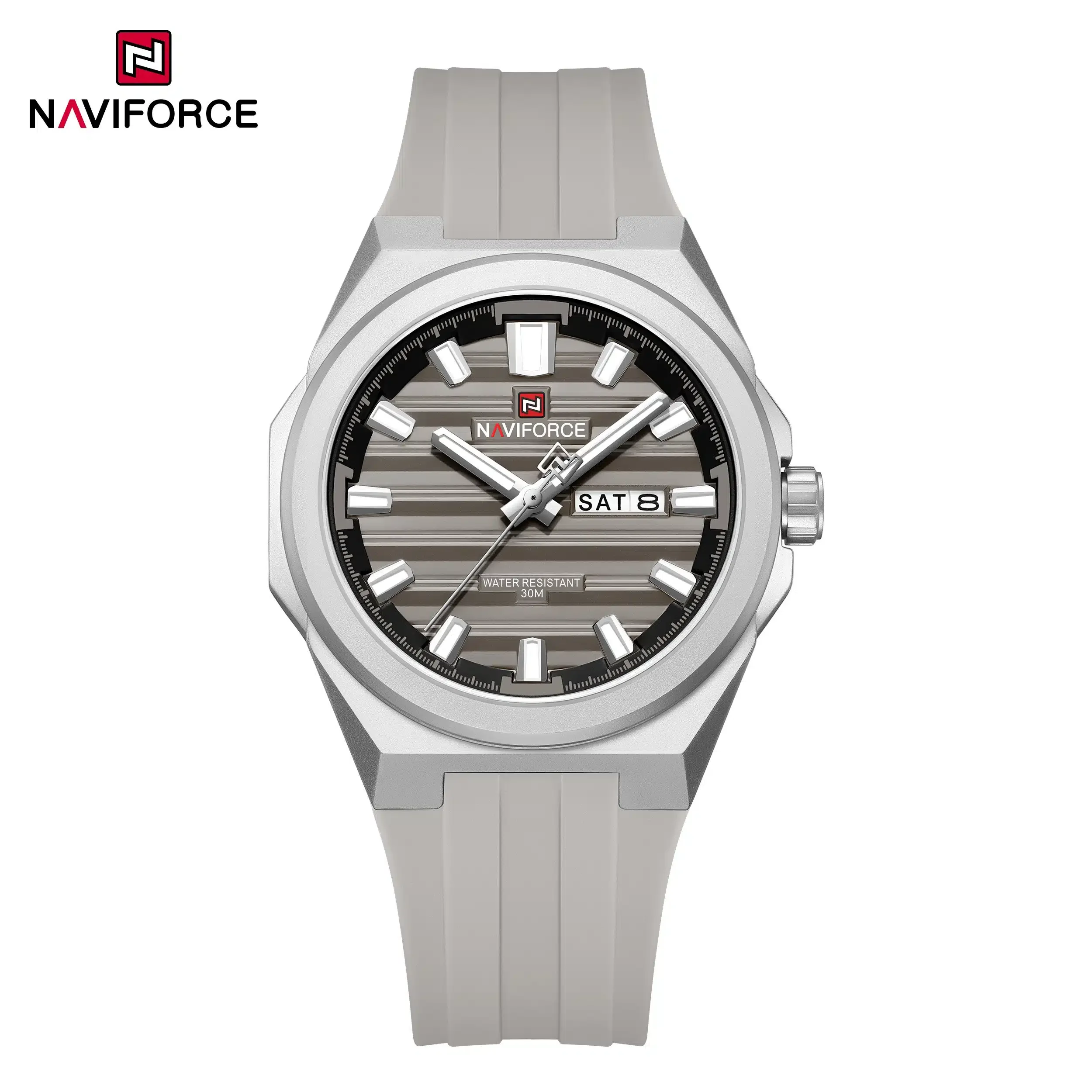 Naviforce Men's Sport Quartz Watch –Dial & Silicone Strap