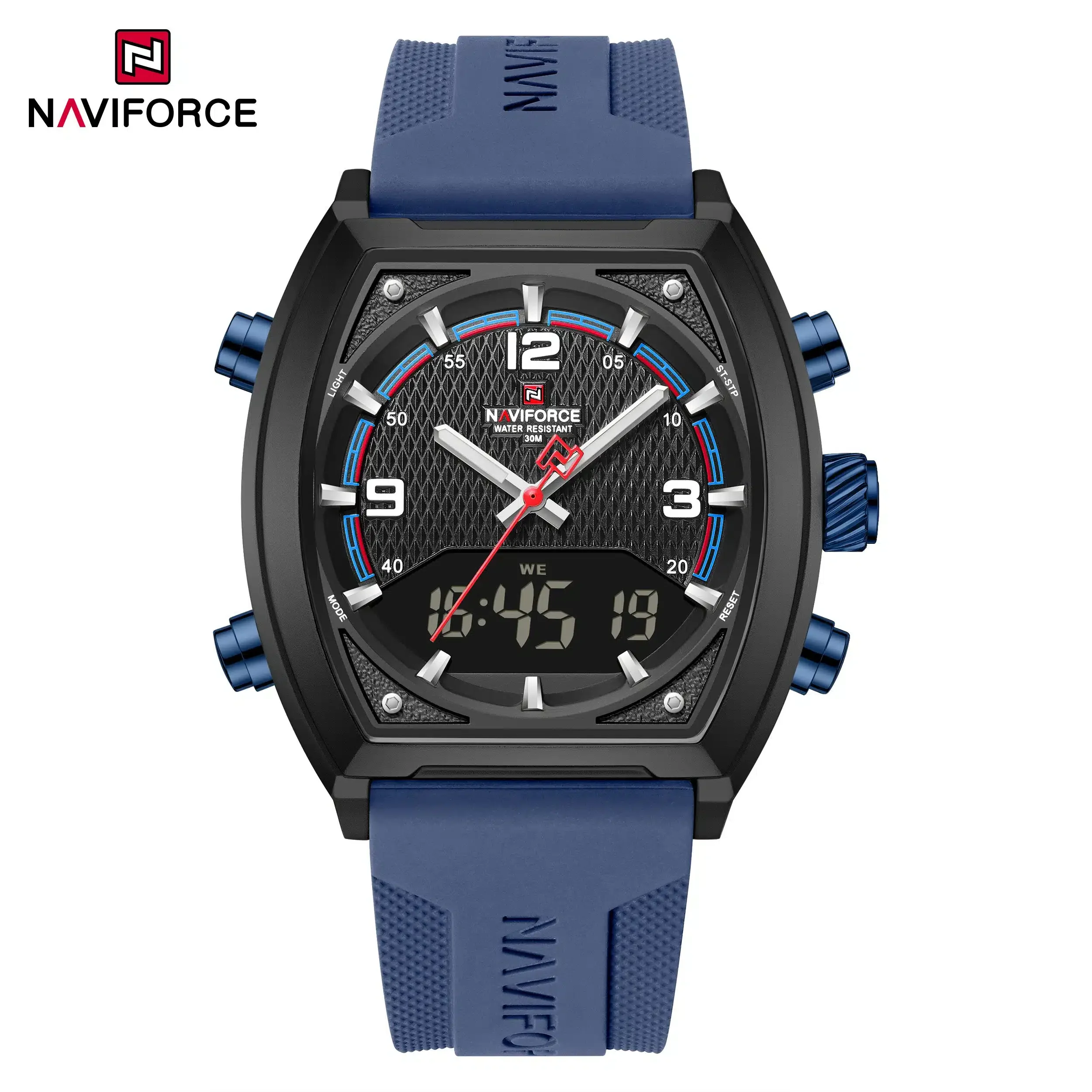 NAVIFORCE NF9242 Japan Quartz + LCD Digital Watch – Sport & Industrial Style.