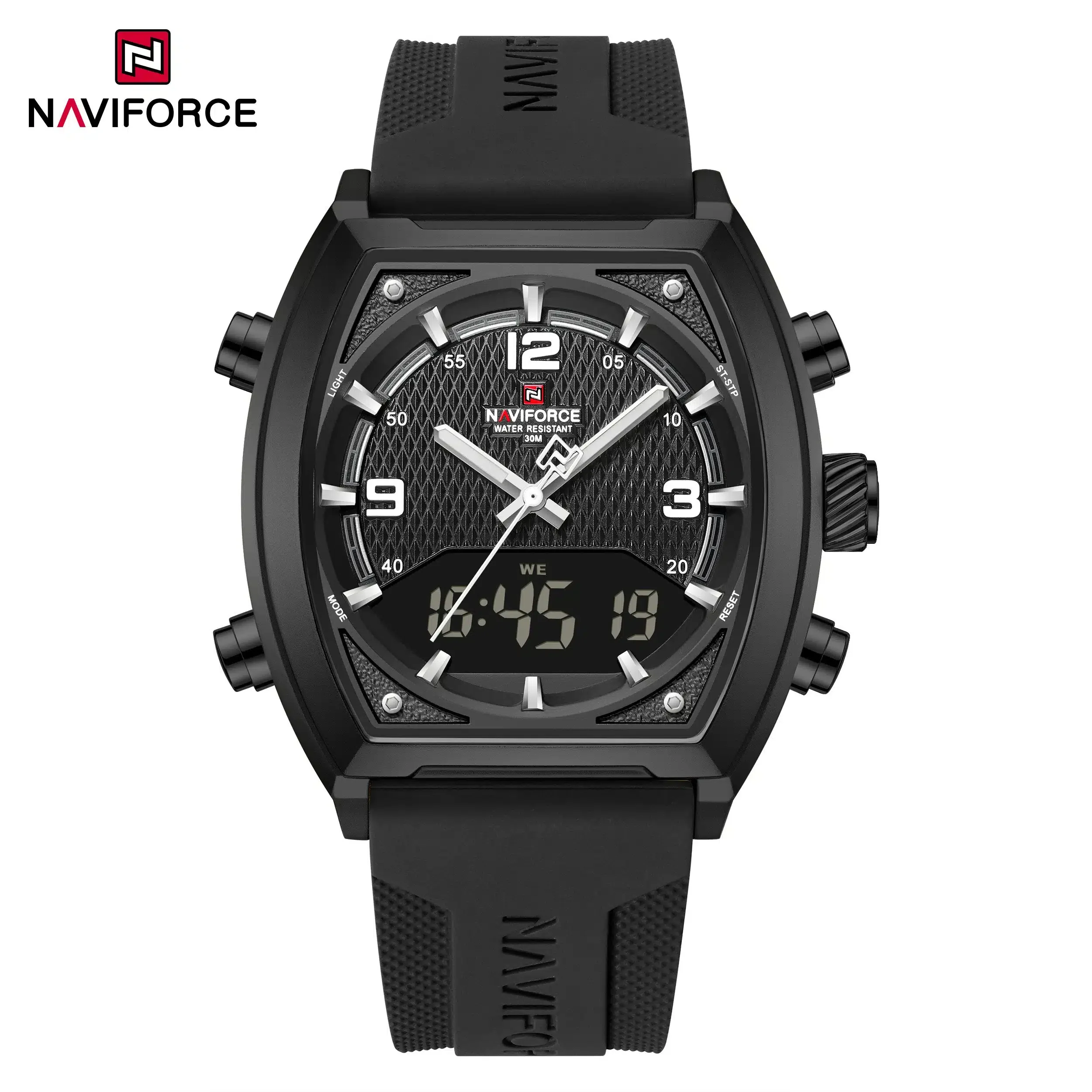 NAVIFORCE NF9242 Japan Quartz + LCD Digital Watch – Sport & Industrial Style.