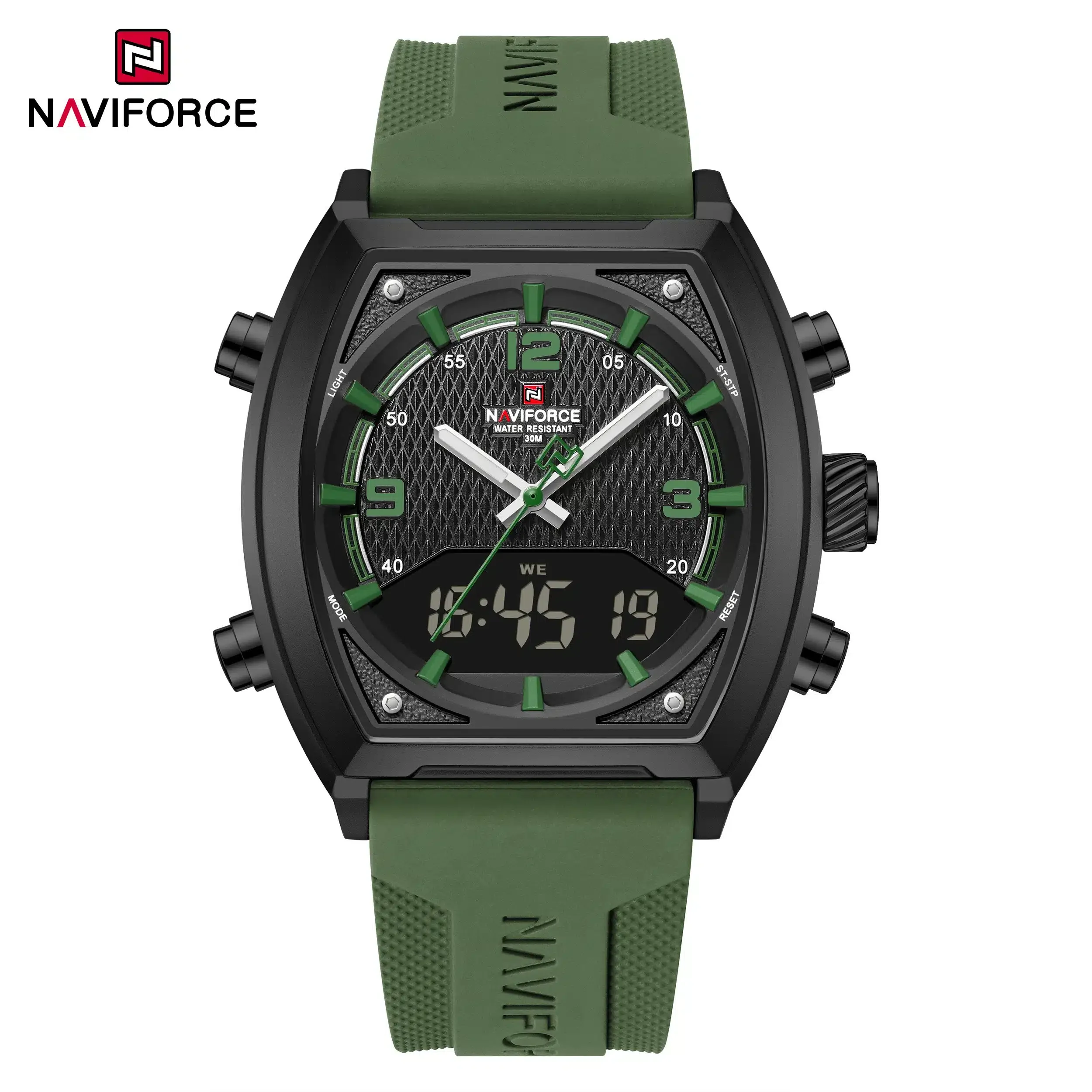 NAVIFORCE NF9242 Japan Quartz + LCD Digital Watch – Sport & Industrial Style.
