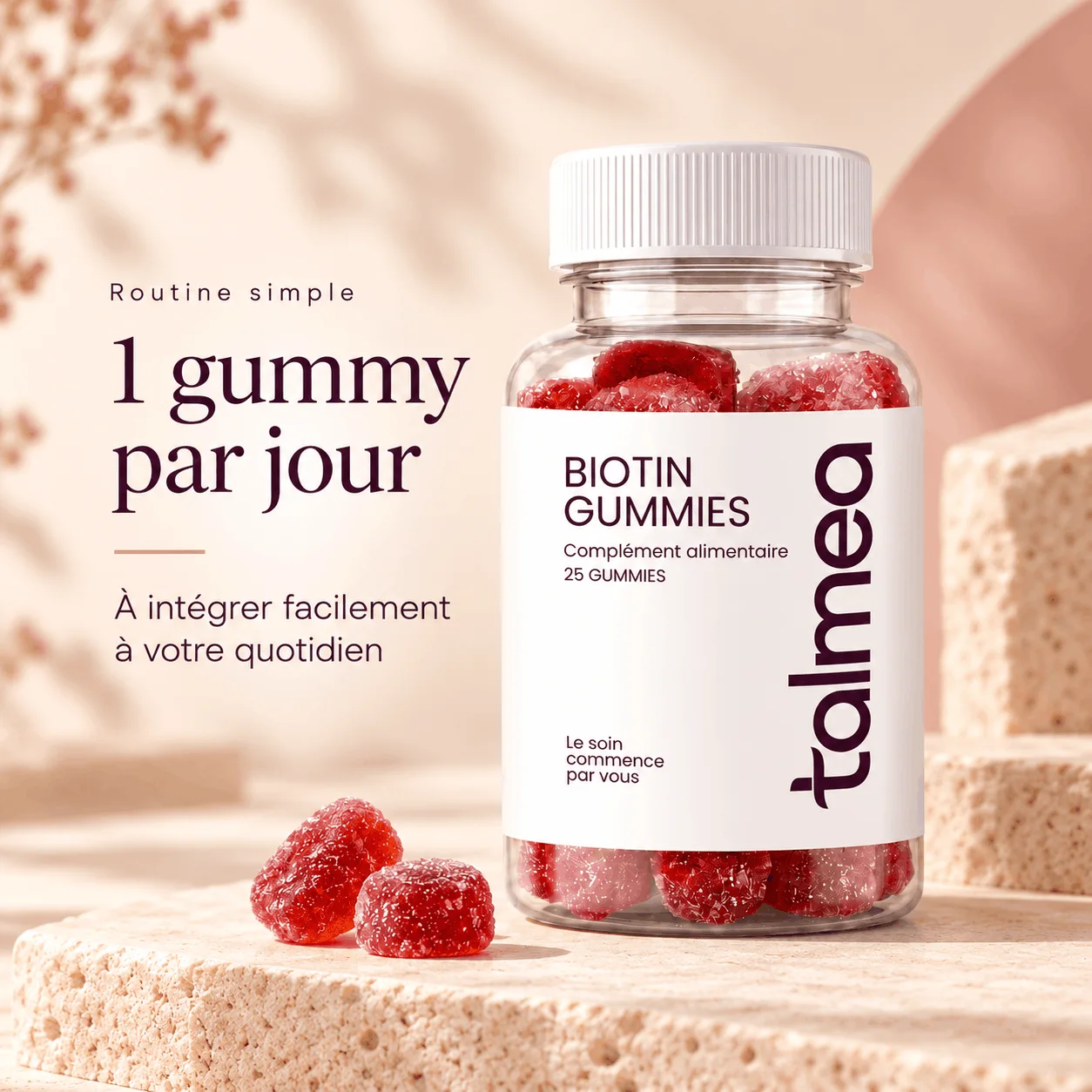 TALMEA Biotine Gummies — Beauté des Cheveux