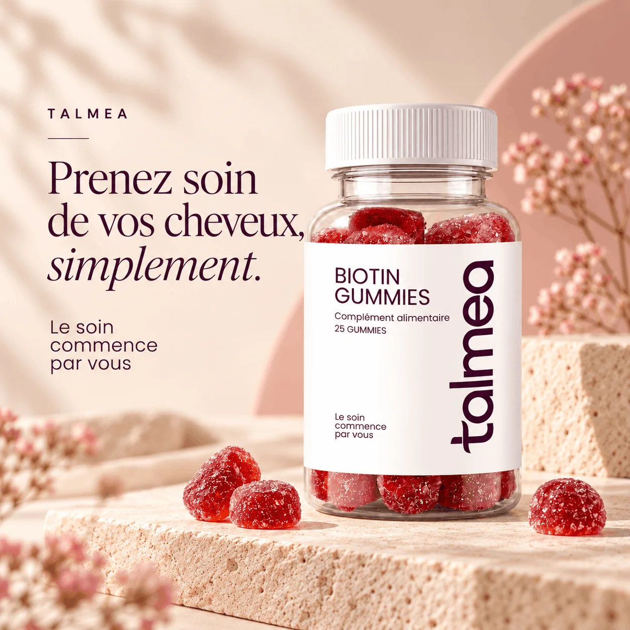 TALMEA Biotine Gummies — Beauté des Cheveux