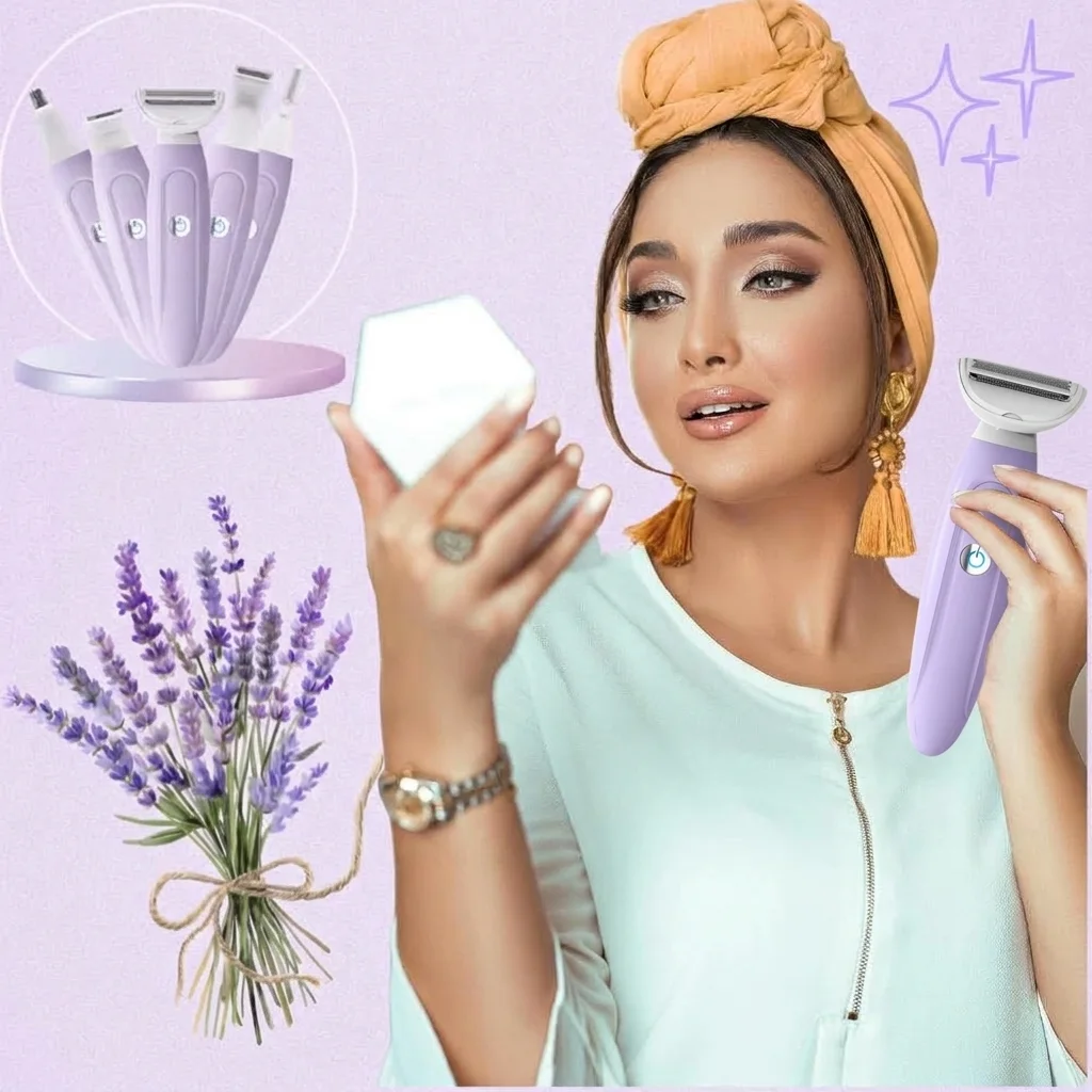 ماكينة حلاقة وتشذيب نسائية 5 في 1