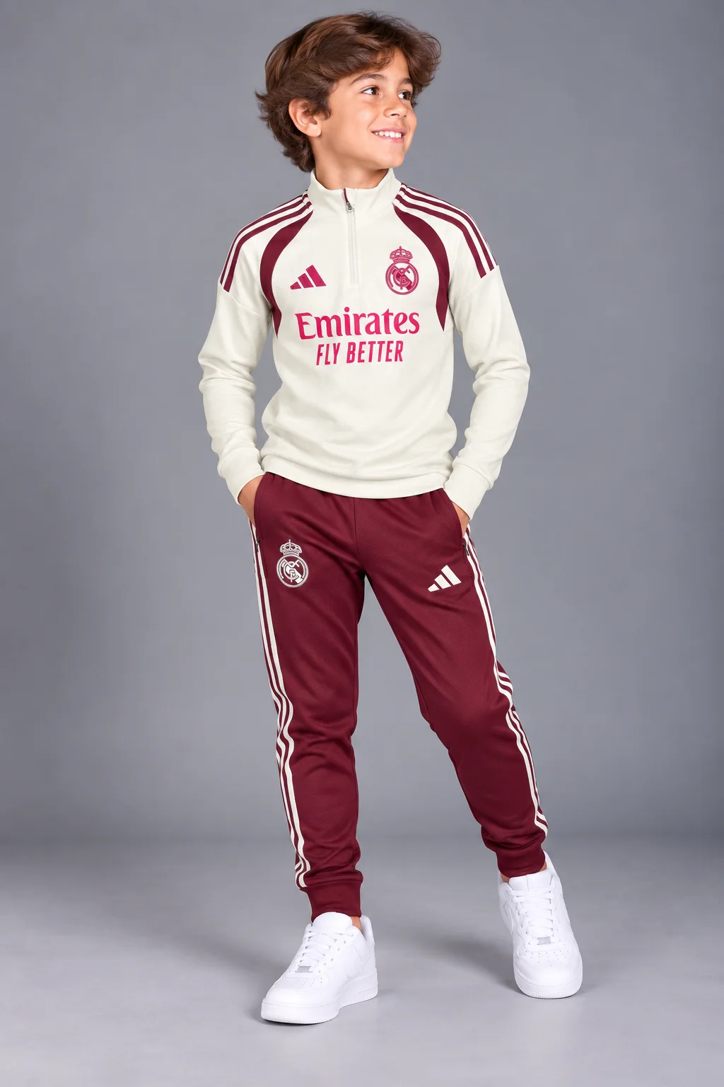 Survette Real Madrid adidas entrainement  Enfant 2027 Beige