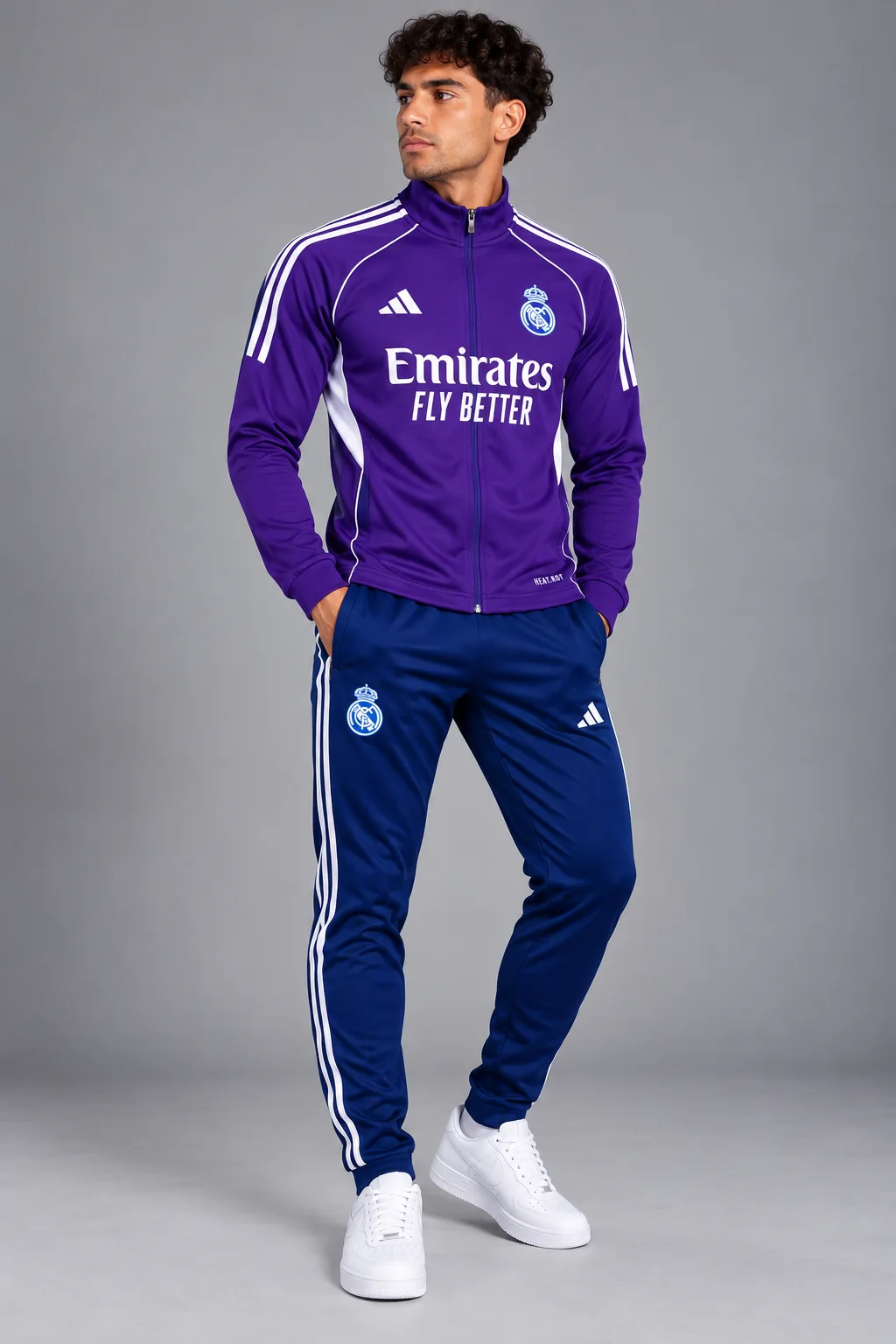 Survette Real Madrid adidas entrainement  Mauve Bleu
