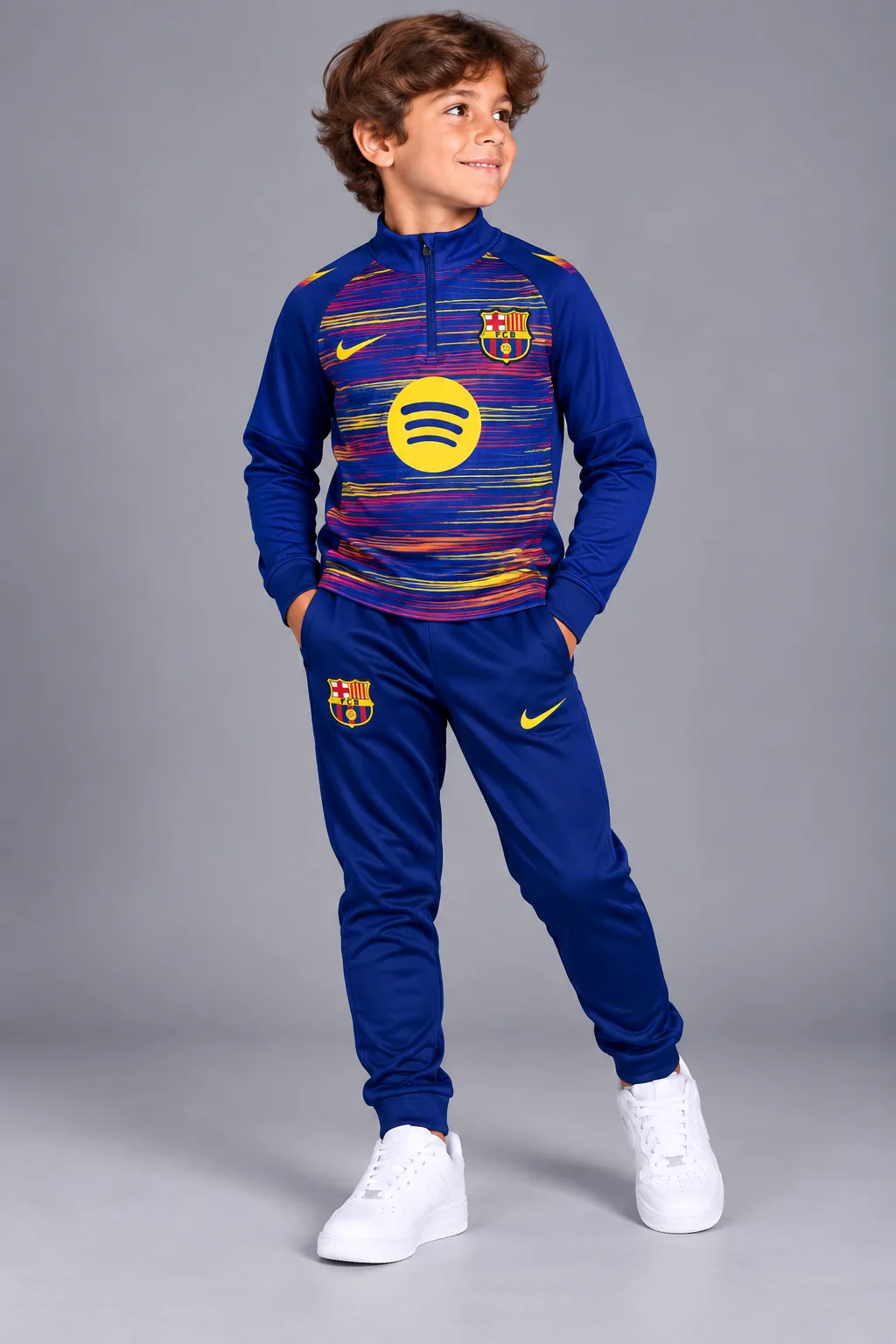 Survette Fc barcalona  entrainement  Enfant  2027 Bleu jaune