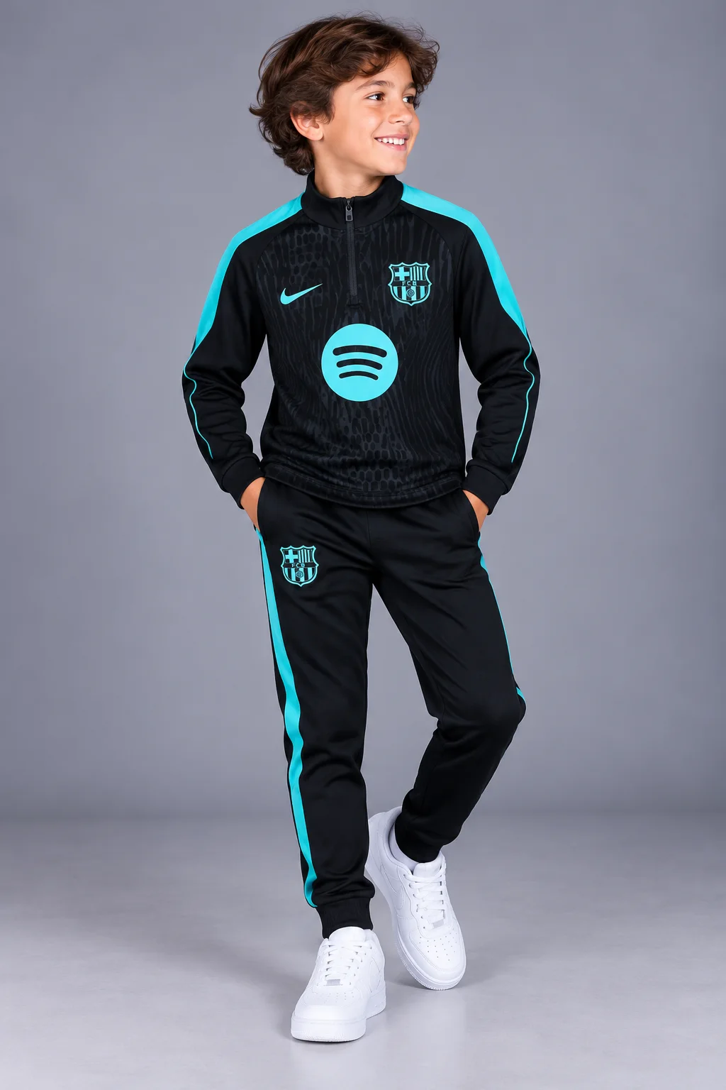 Survette Fc barcalona  entrainement  Enfant  2027 Noir bleu