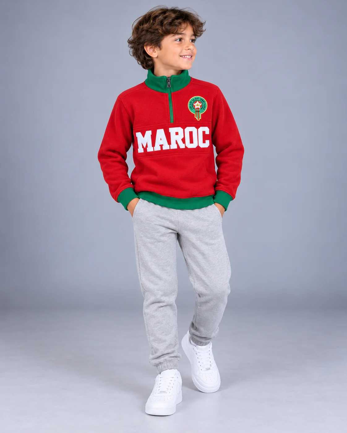 Capuche maroc rouge Enfant