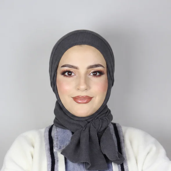 Turban Châle Coton Côtelé Ajustable - Confort Hivernal & Respirant