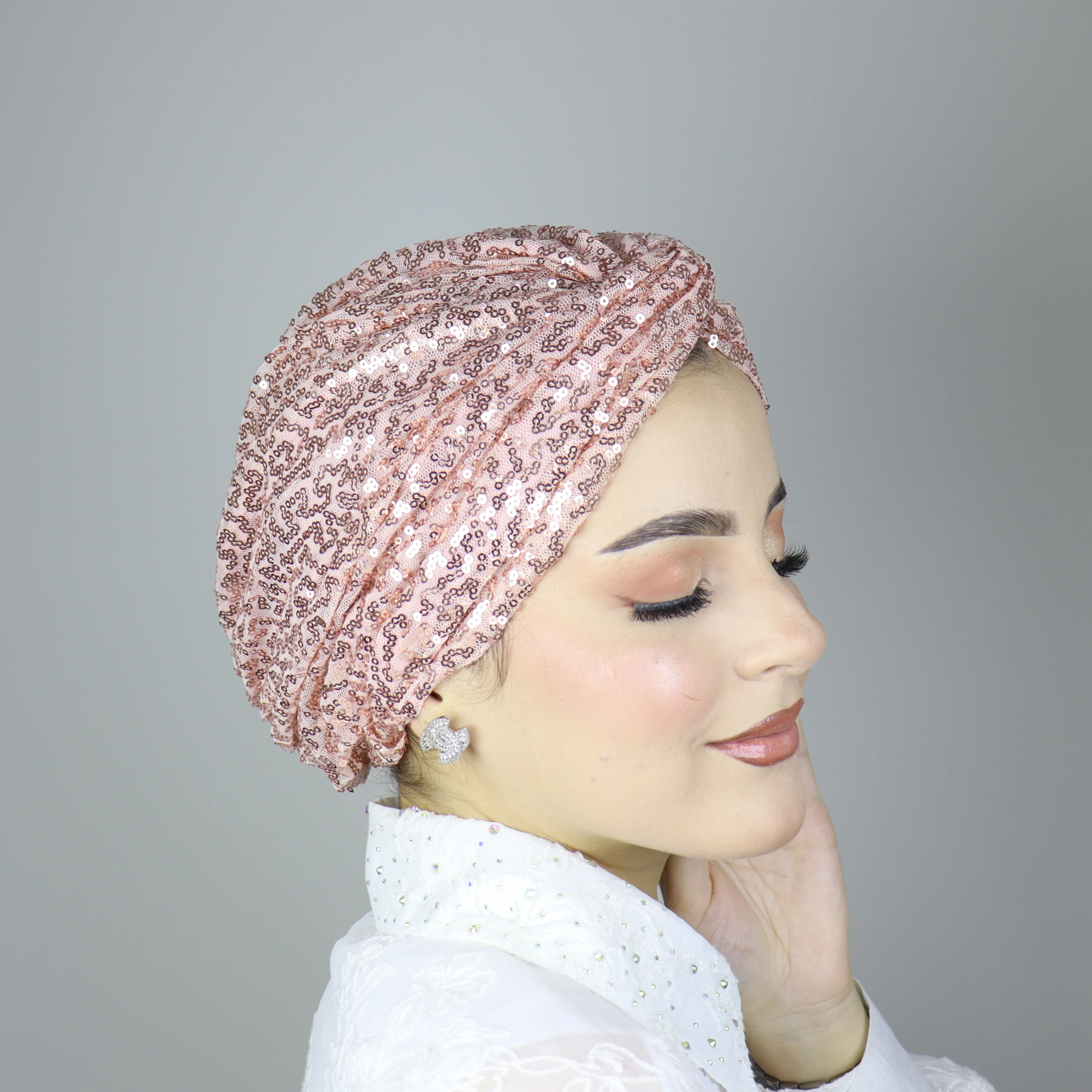 Turban Croisé À Paillettes