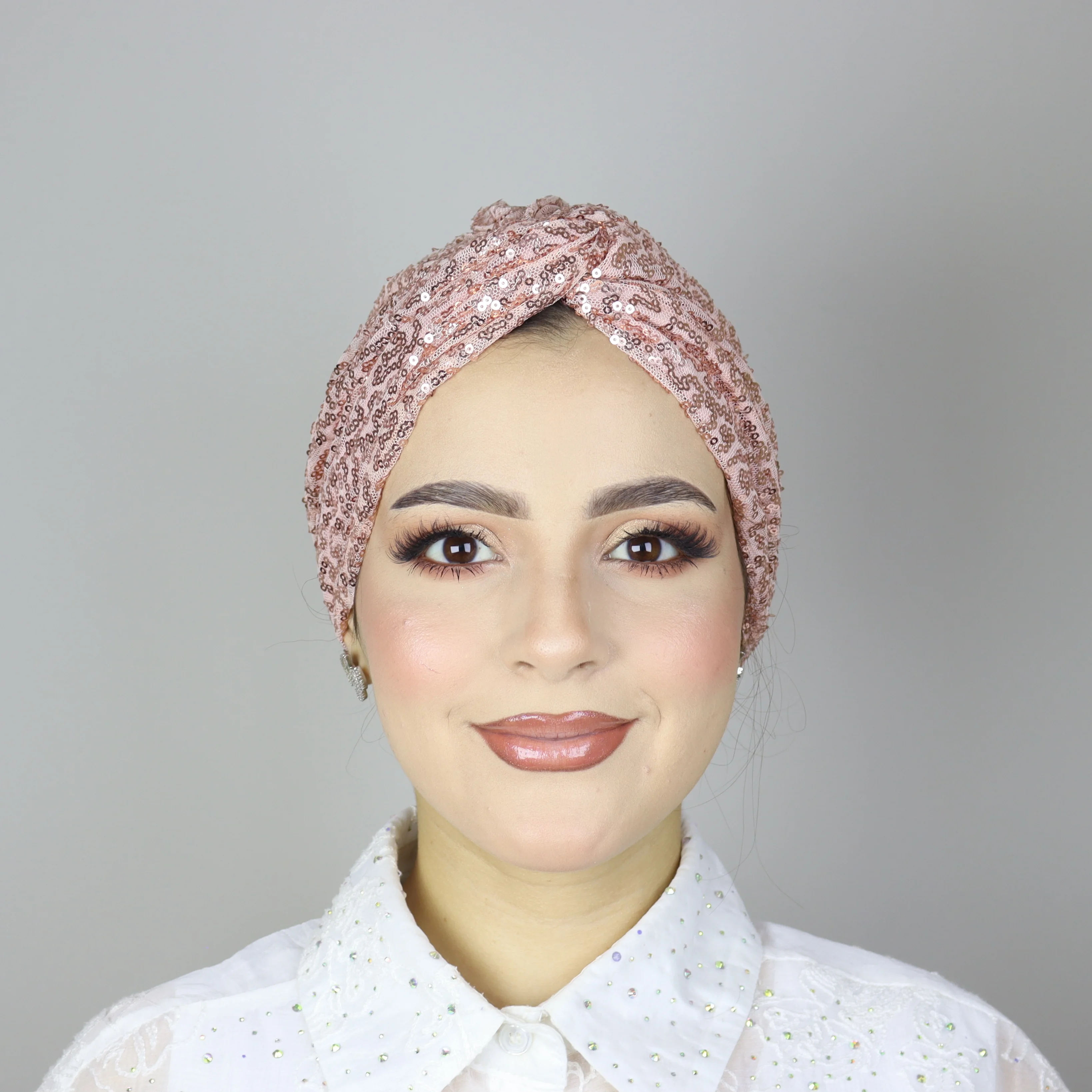 Turban Croisé À Paillettes