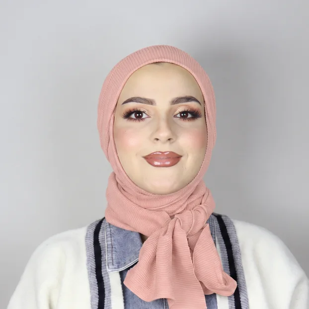 Turban Châle Coton Côtelé Ajustable - Confort Hivernal & Respirant
