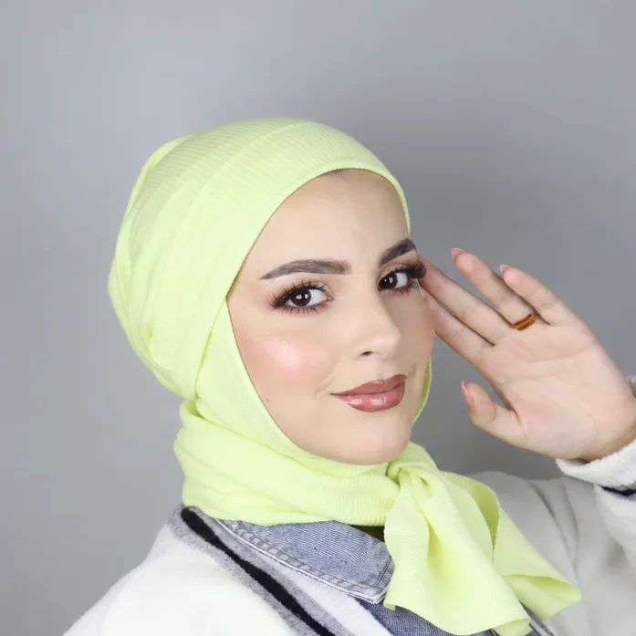 Turban Châle Coton Côtelé Ajustable - Confort Hivernal & Respirant