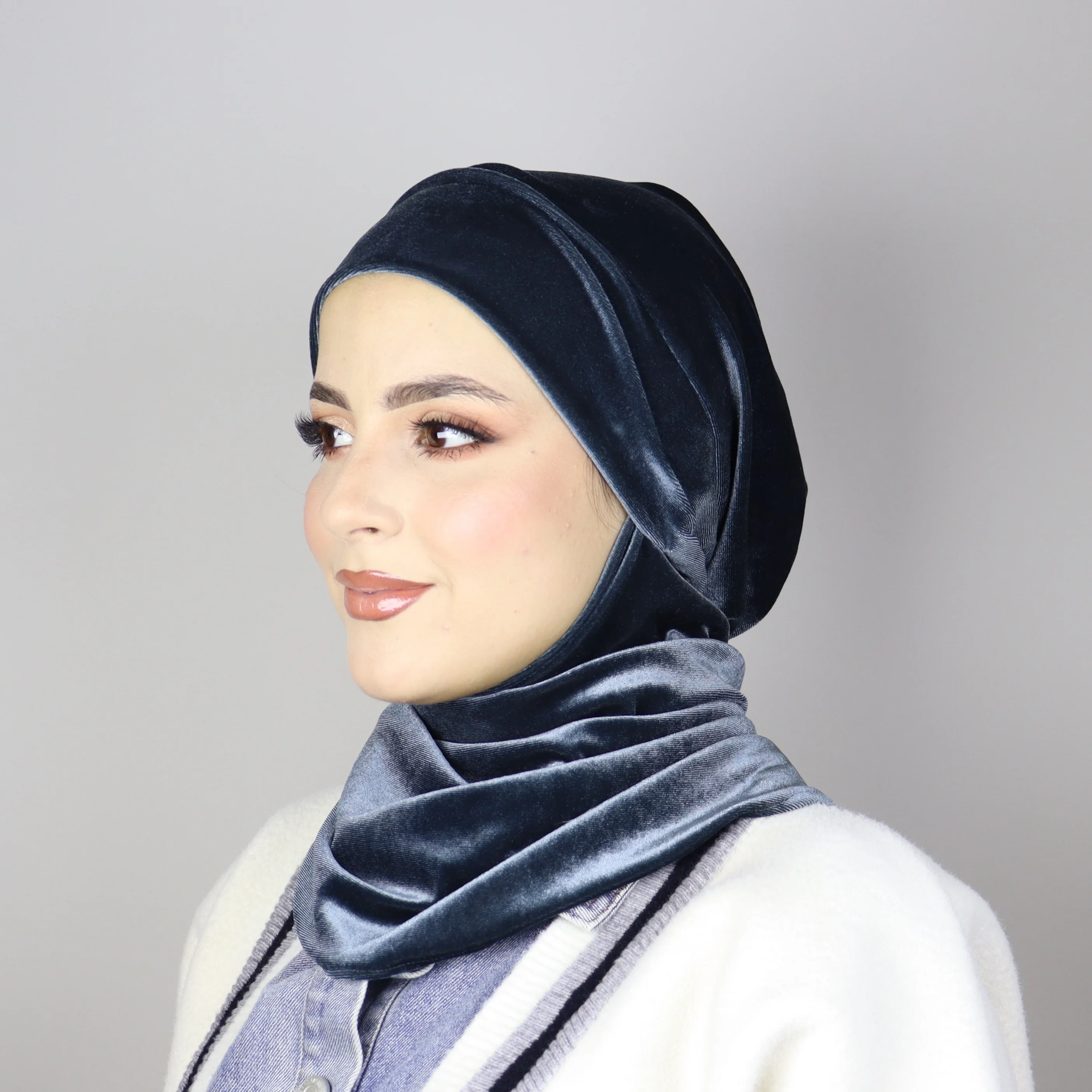 Turban en Velours Premium avec Cache-Cou