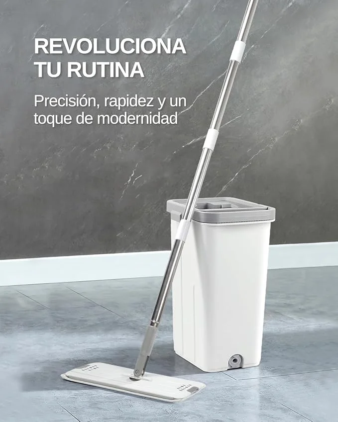 Flat Mop Pro Autonettoyant 2en1 Inox
