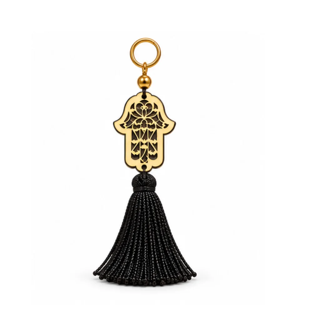 Charm Mano di Fatima con nappina nera