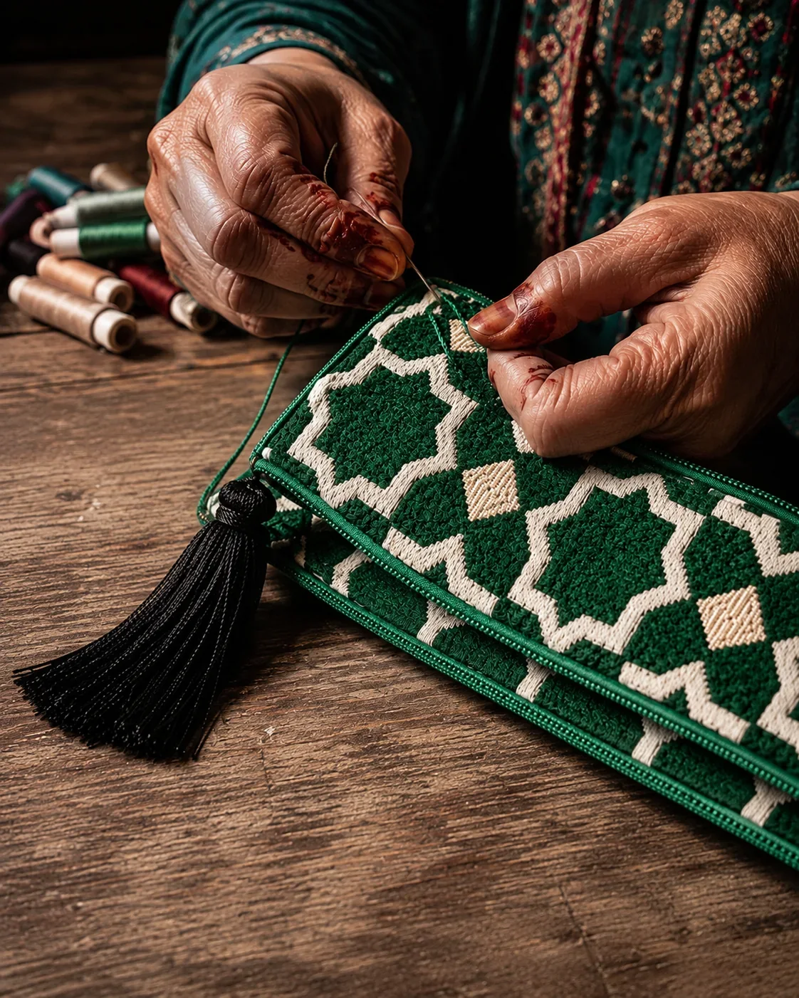 Il lavoro delle mani nella bottega di Marrakech