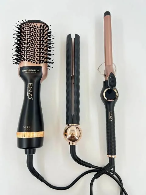 Gift Pack Enzo EN-3311 3 En 1, Sèche-cheveux, Lisseur, Boucleur