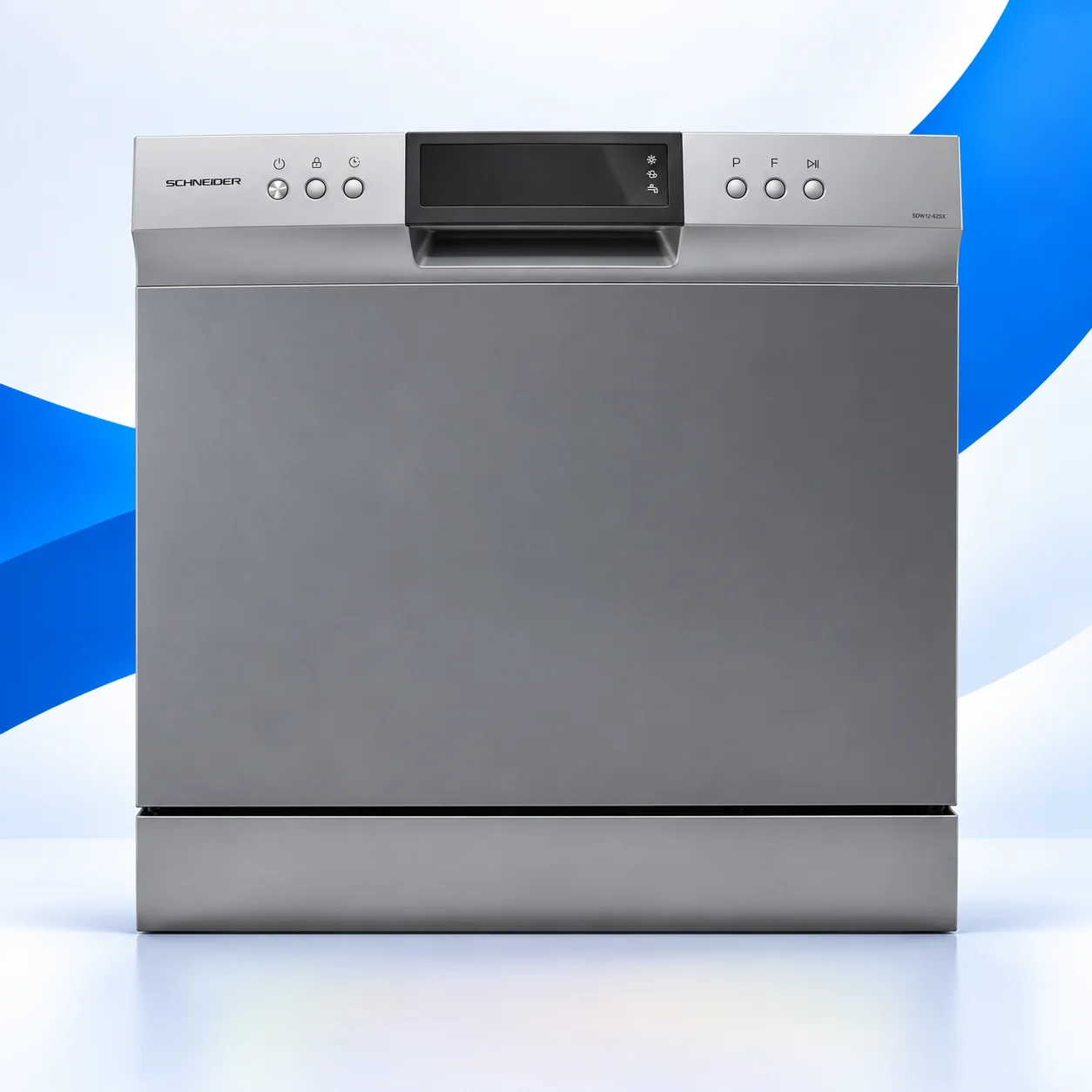 Lave-vaisselle Schneider WQP8-3802H – 8 couverts – 8 programmes – Silver