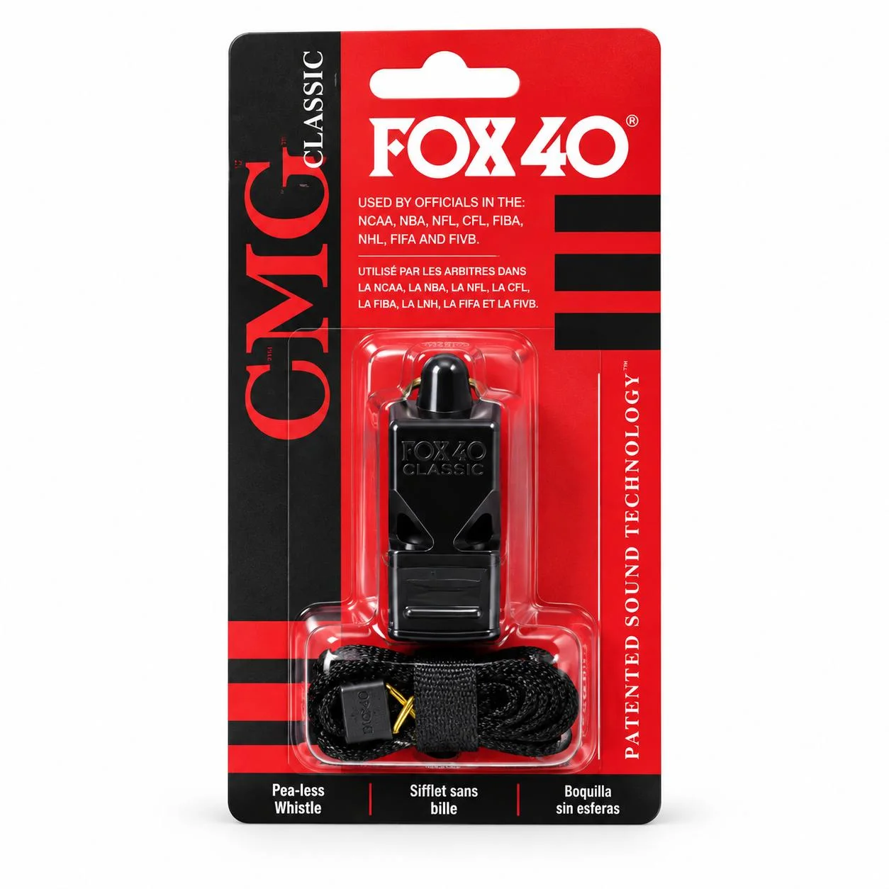 Sifflet d'arbitre professionnel Fox 40 Classic
