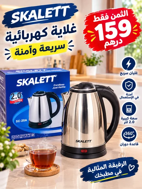 🔥 سخان الماء الكهربائي 2 لتر — سخونية بسرعة وسهولة