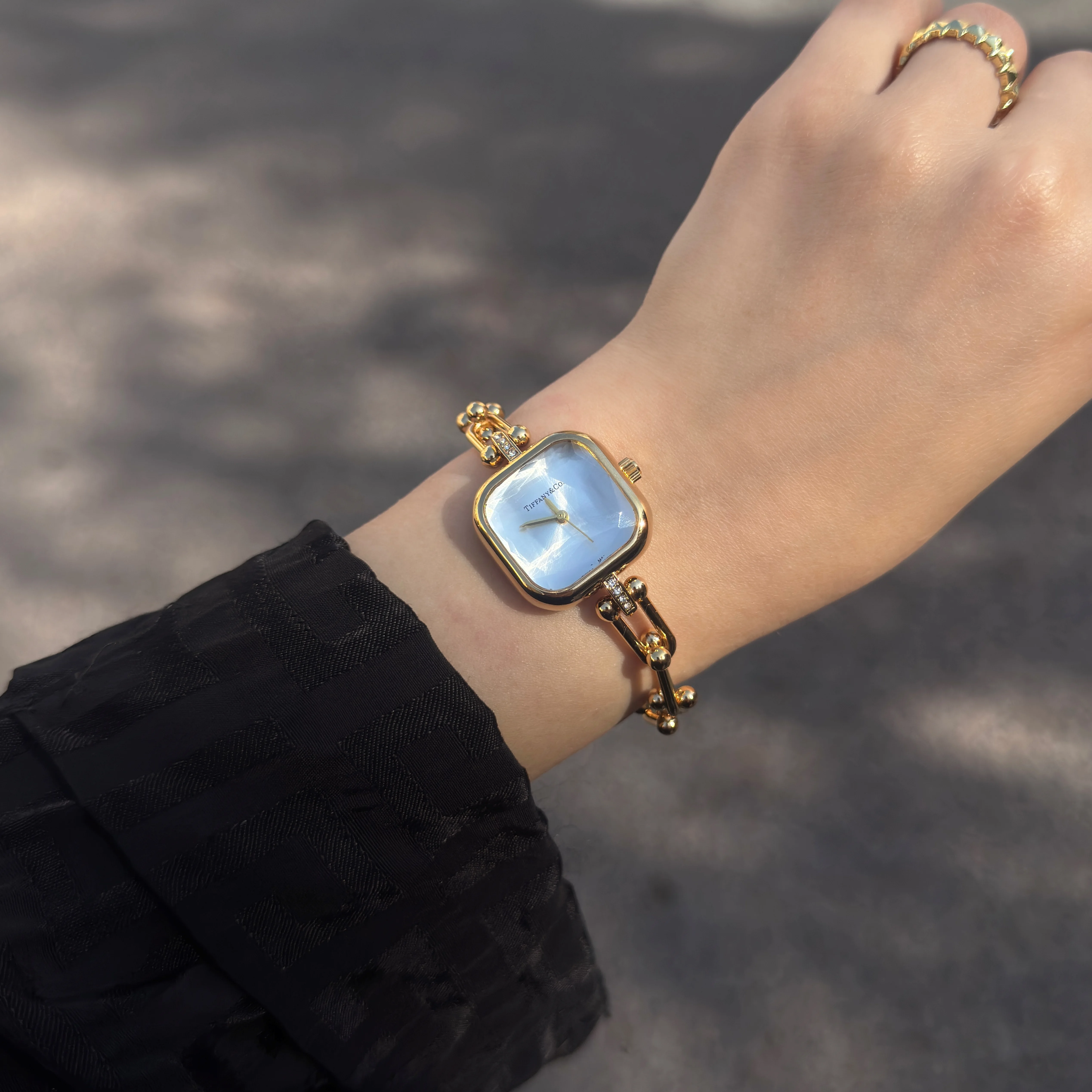 Éclat Dorée Cadran Nacré & Bracelet Bijou
