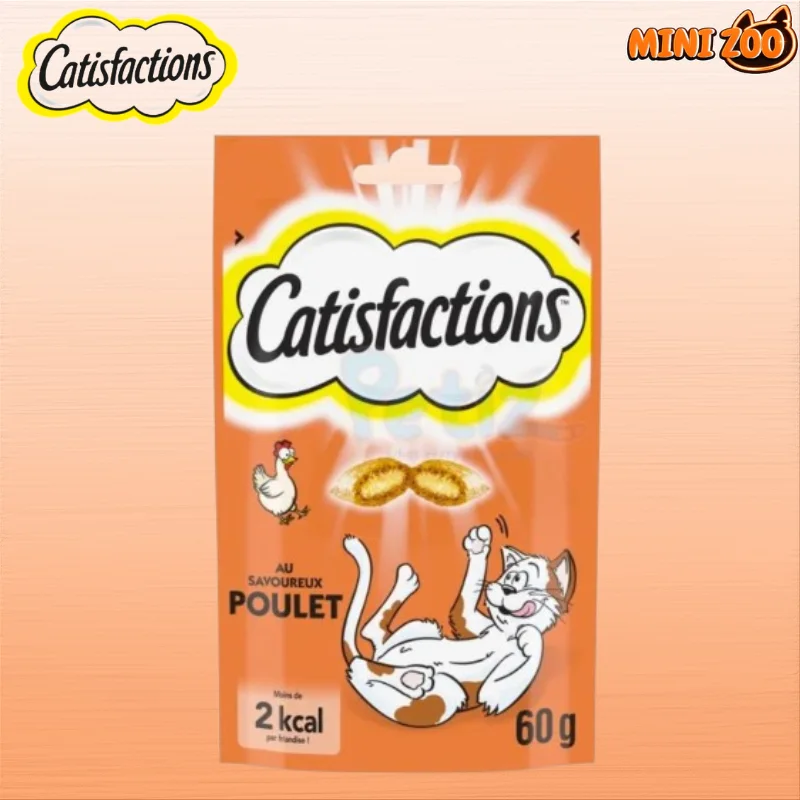 Friandises, CATISFACTIONS  Poulet – Pour Chat et Chaton (60 g)