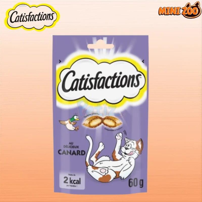 Friandises, CATISFACTIONS  Canard – Pour Chat et Chaton (60 g)