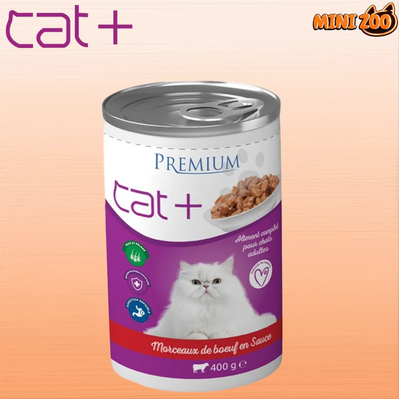 cat+, pâté Émincés au Bœuf en Sauce 400g