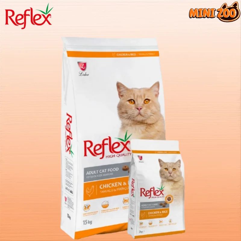 Croquettes, Reflex Cat Adulte Poulet 15kg إمكانية البيع بالتقسيط 1kg = 35dh
