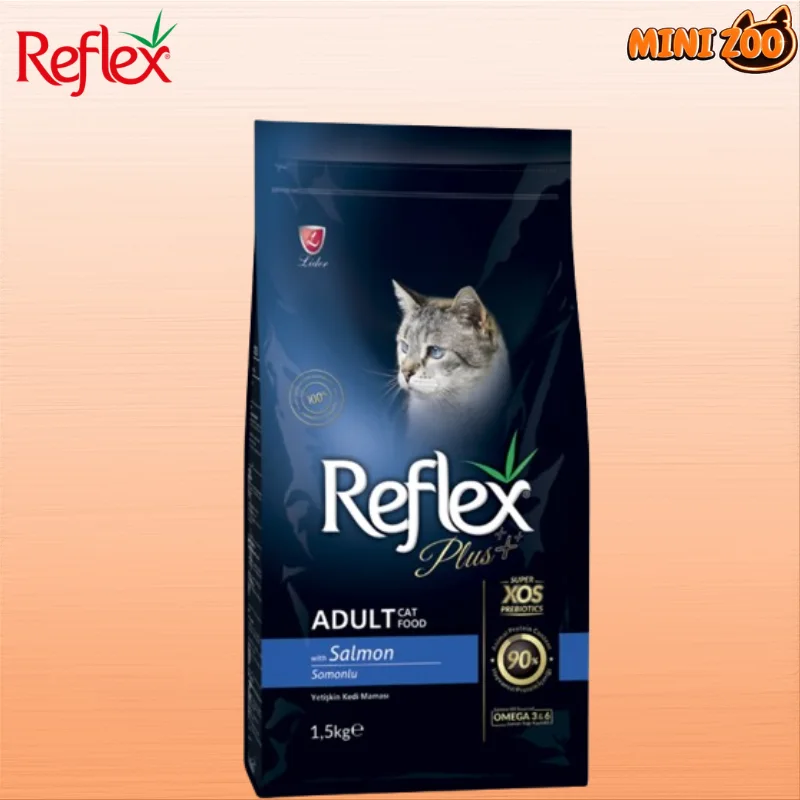 Croquettes, Reflex  Plus Salmon Adult Cat Food 15kg إمكانية البيع بالتقسيط 1kg = 45dh