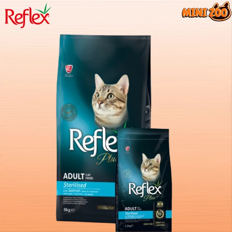 Croquettes, Reflex  Plus Stérilisé cat Adult Saumon 15kg إمكانية البيع بالتقسيط 1kg = 45dh