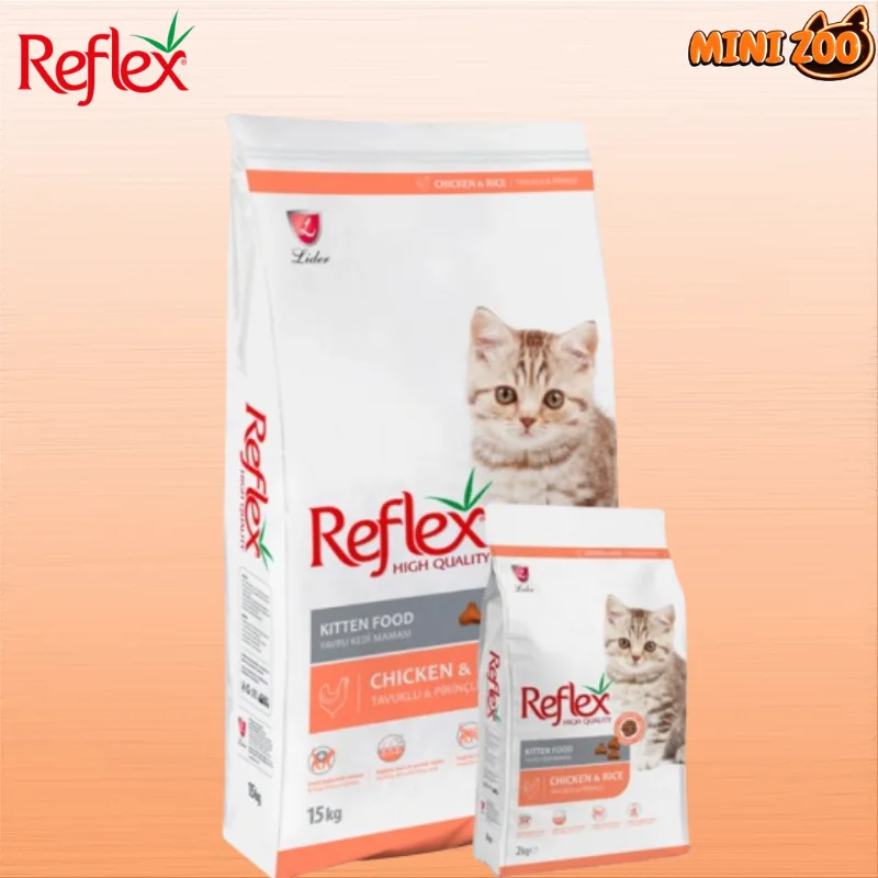 Croquettes, Reflex  Kitten Poulet 15kg إمكانية البيع بالتقسيط 1kg = 40dh