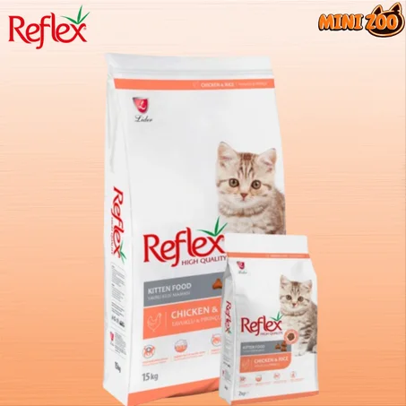 Croquettes, Reflex  Kitten Poulet 15kg إمكانية البيع بالتقسيط 1kg = 40dh