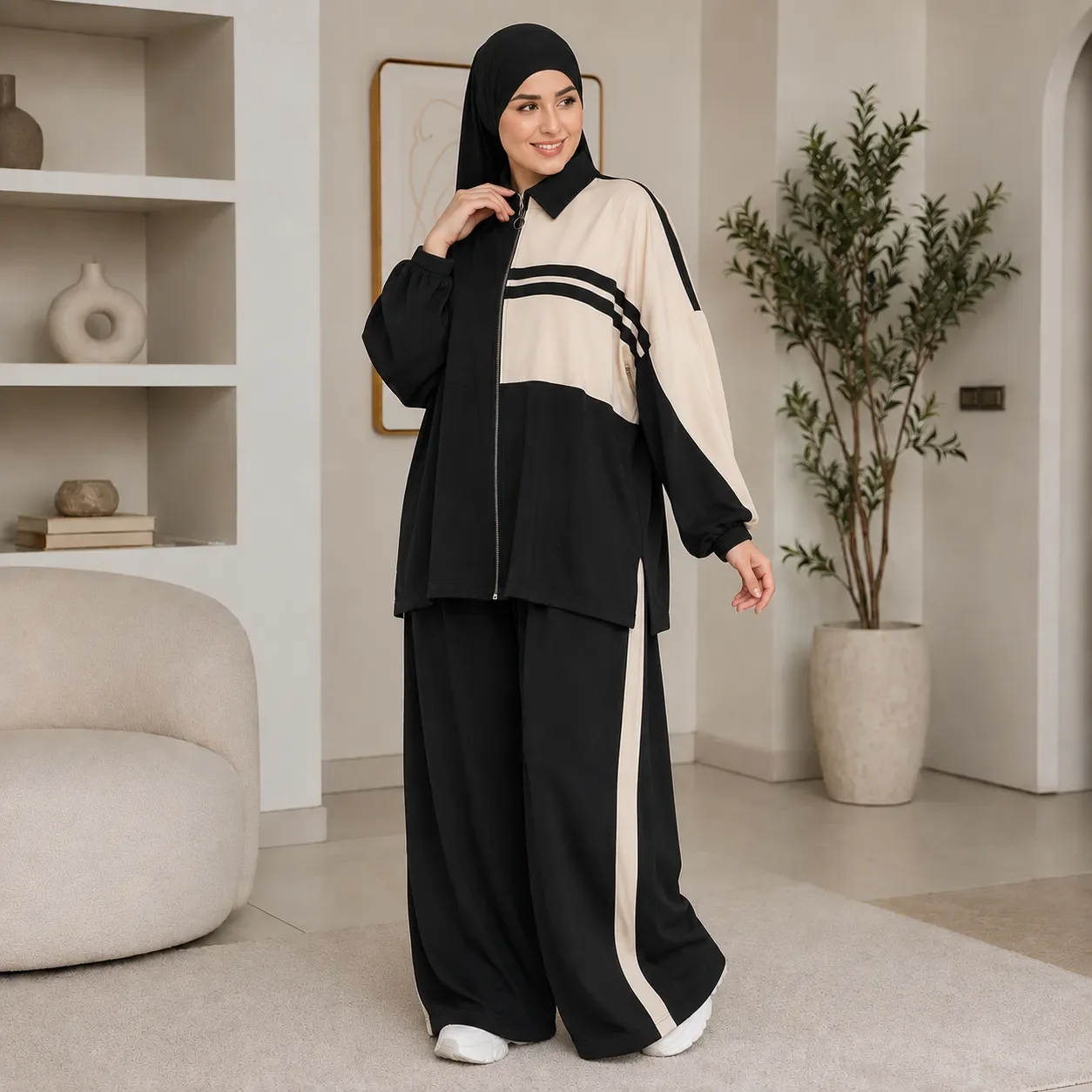 طقم رياضي نسائي محتشم