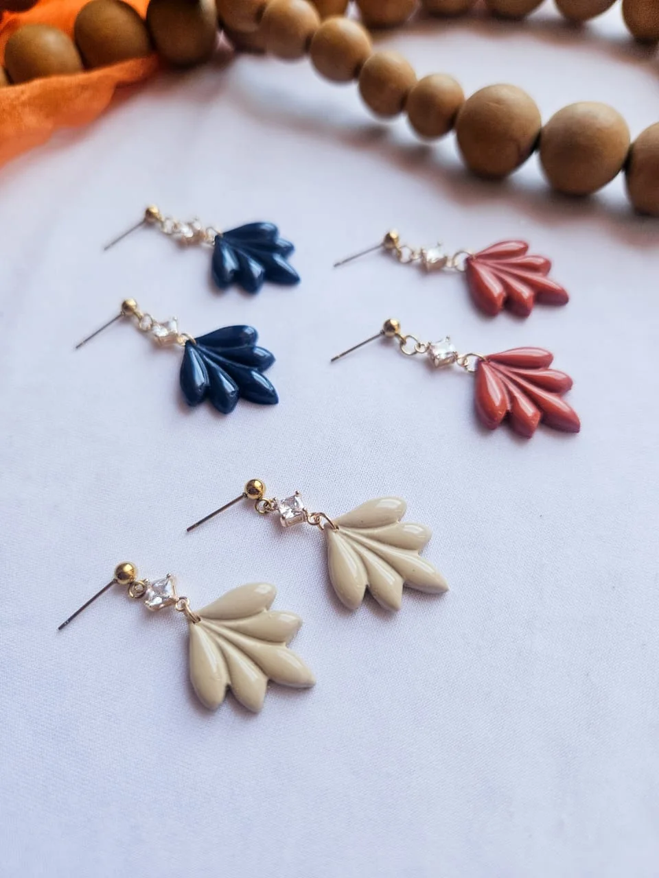 Petal drop earrings