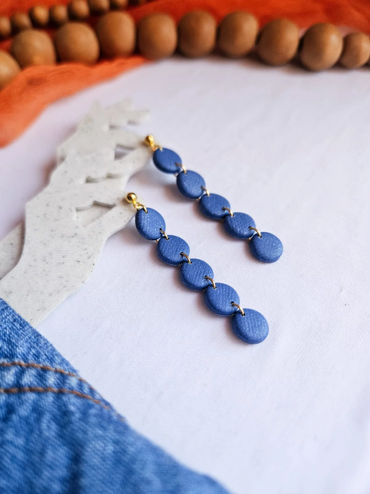 Denim inspired earrings