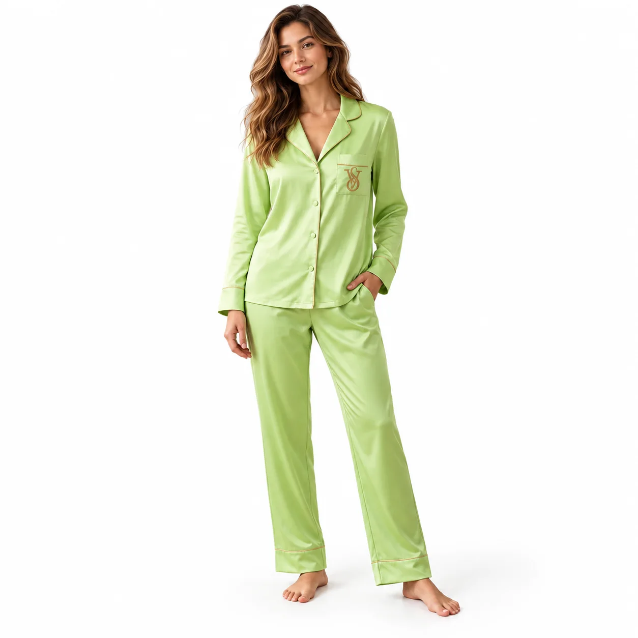 Pyjama Satiné 2 Pièces Victoria Secret