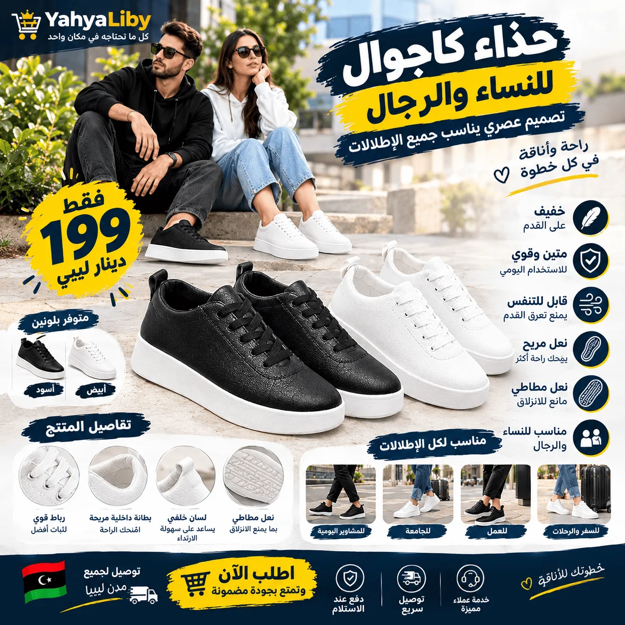 حذاء كاجوال مريح للرجال والنساء