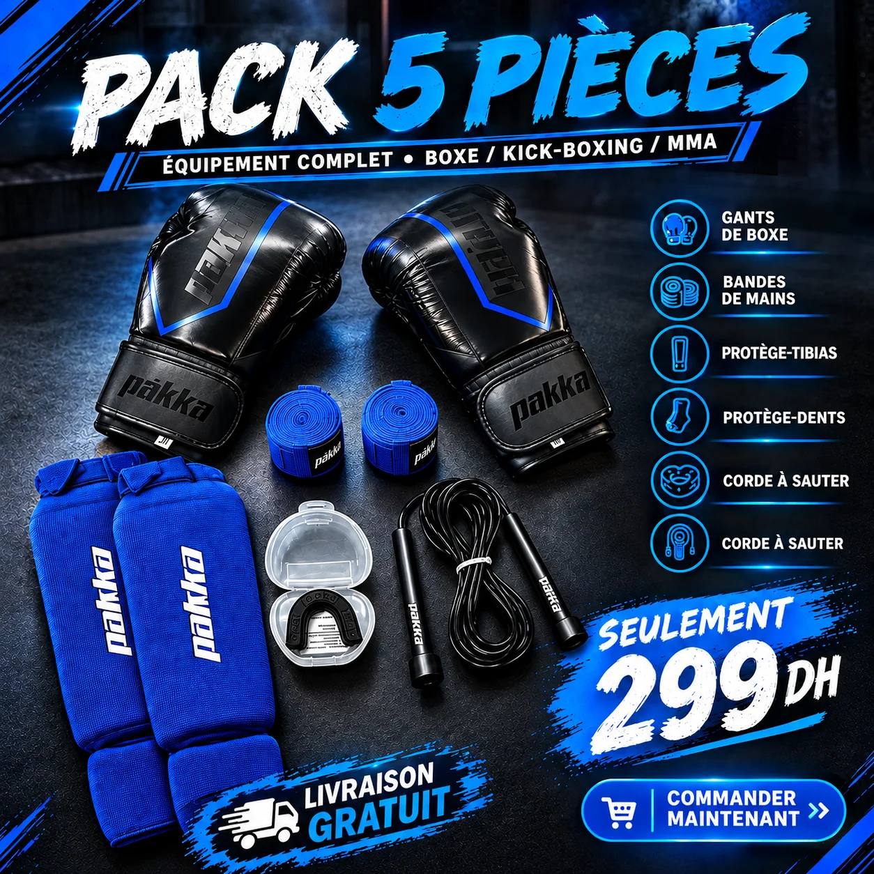 PACK BOXE 6 EN 1 – L’ÉQUIPEMENT COMPLET DU COMBATTANT