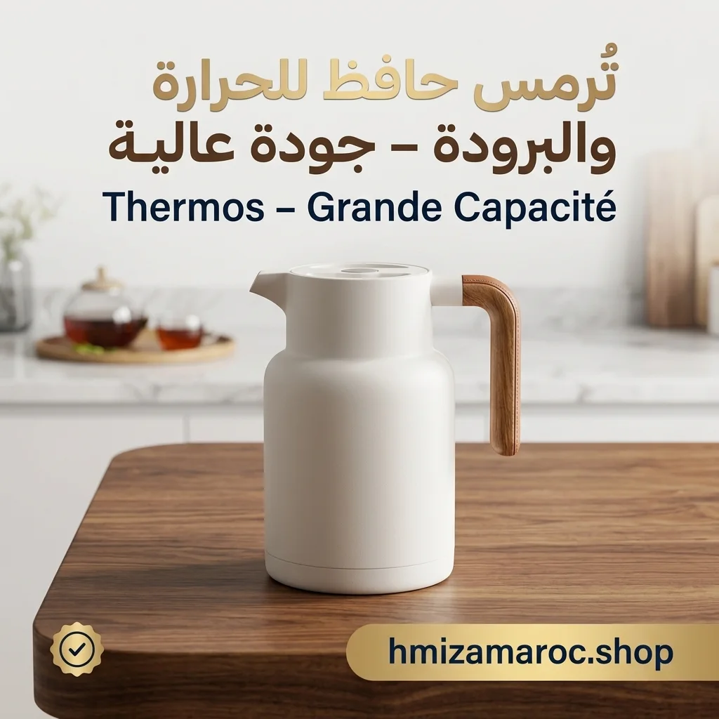 Thermos Grande Capacité 1,3 L – حافظ للحرارة للمشروبات الساخنة والباردة ☕🫖