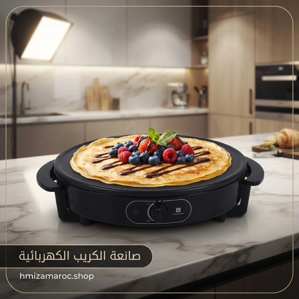 🥞 صانعة الكريب الكهربائية – Crêpière Électrique لتحضير كريب لذيذ في دقائق