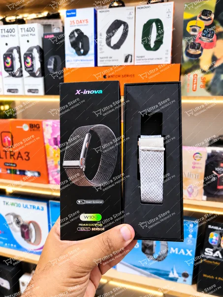 X-inova W100 screenless smart health and fitness tracker band featuring ECG monitoring