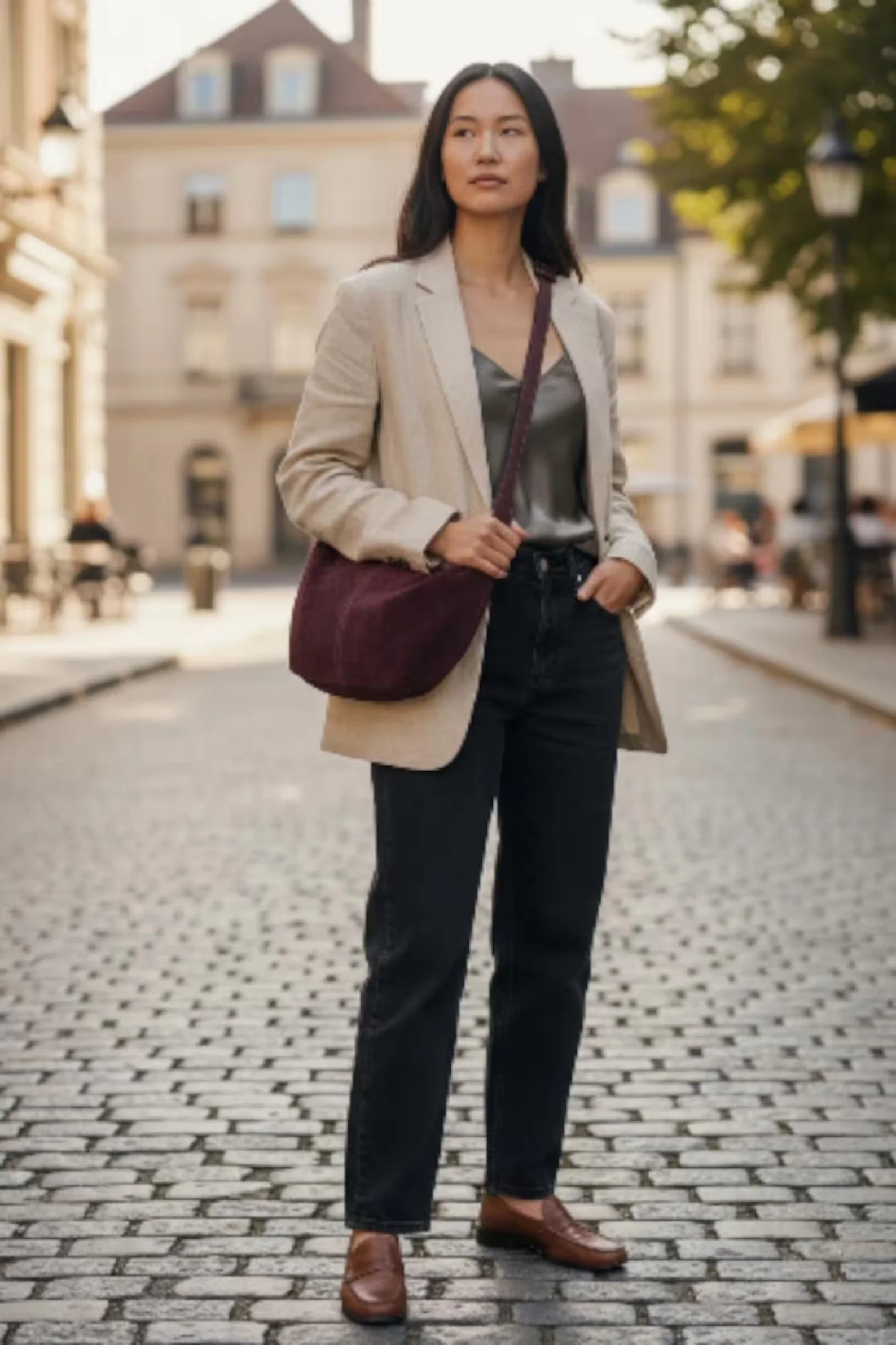 Sac bandoulière en daim